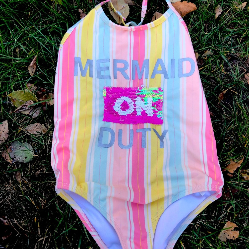 Size 6 girls jessica Simpson mermaid swimsuit